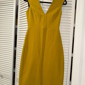Zara Elegant Yellow Sleeveless Dress